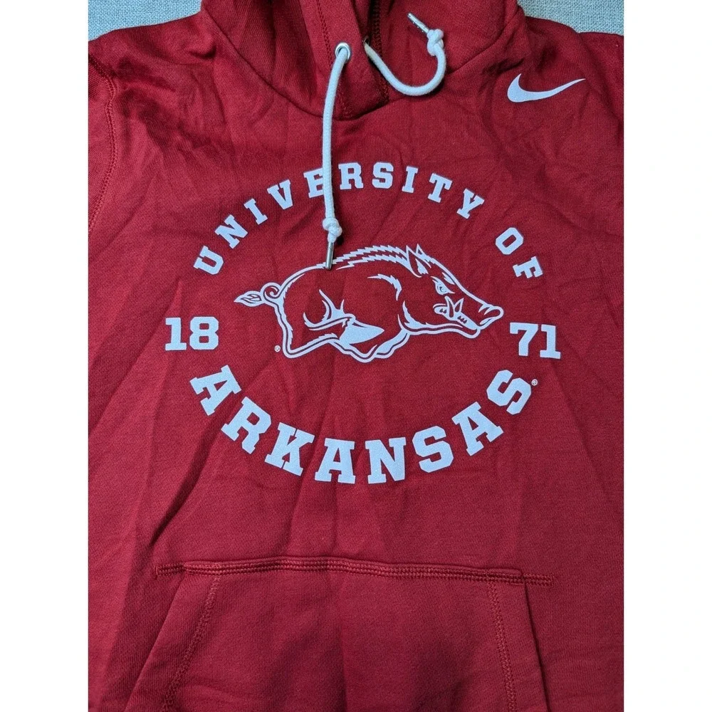 Nike Arkansas Razorbacks Hoodie Womens Medium M Red University 1871 Pullover NWT